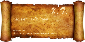 Kaizer Tímea névjegykártya